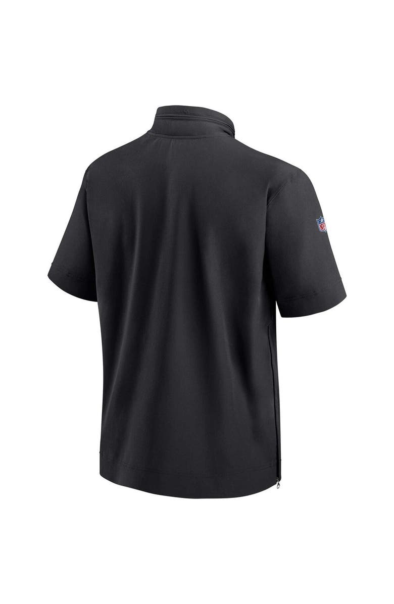 Nike Men's Nike Black Jacksonville Jaguars Sideline Coach Short Sleeve Hoodie Quarter-Zip Jacket, Alternate, color, Black