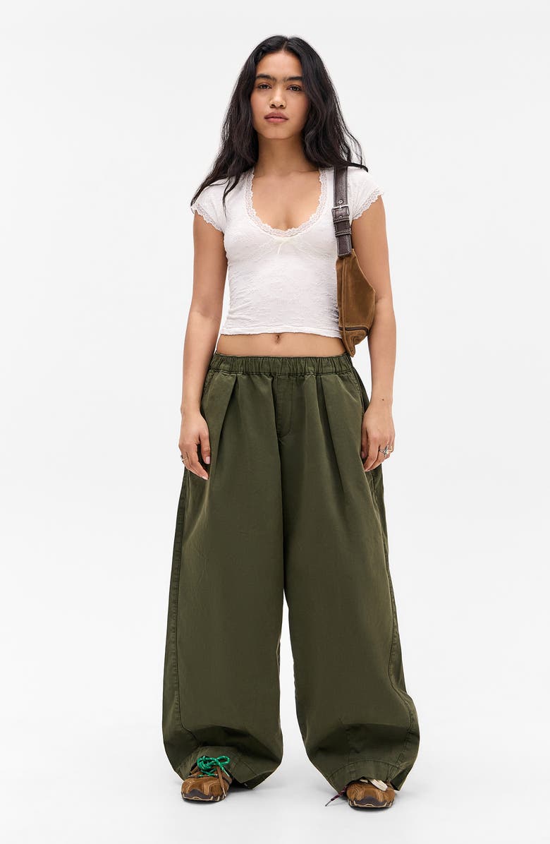 BDG Urban Outfitters Bella Lace Trim Crop T-Shirt, Alternate, color, White