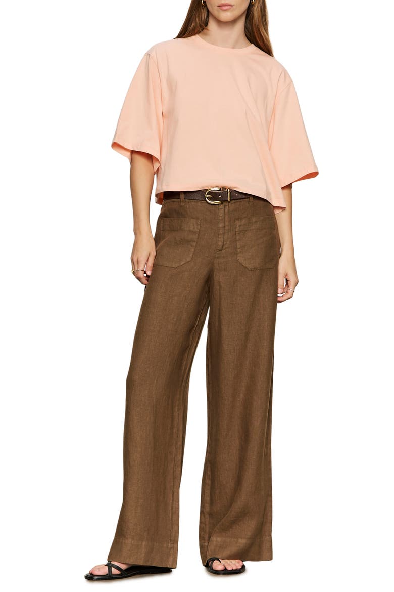 Belle Oversize Organic Cotton T-Shirt, Alternate, color, WASHED SALMON PINK