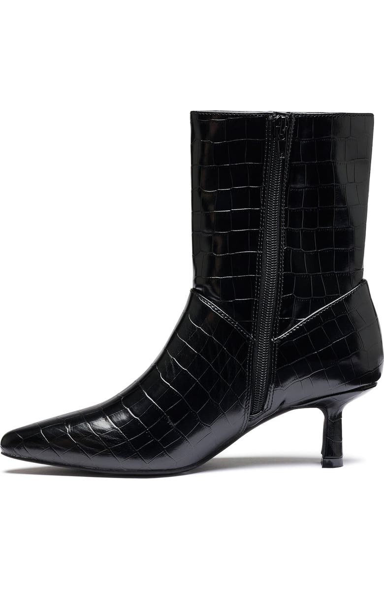Therapy Australia Kacee Pointed Toe Ankle Bootie, Alternate, color, Black Croc