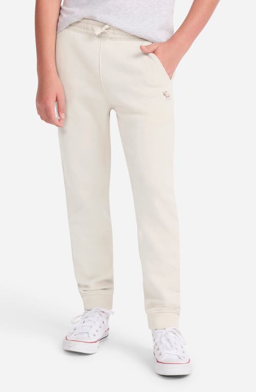 Abercrombie Kids Kids' Essential Fleece Joggers In White