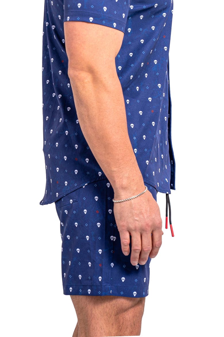 Lionskull Blue Swim Trunks, Alternate, color, BLUE