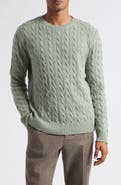 Valentino Maglia VLOGO Signature Cabled Virgin Wool Crewneck Sweater