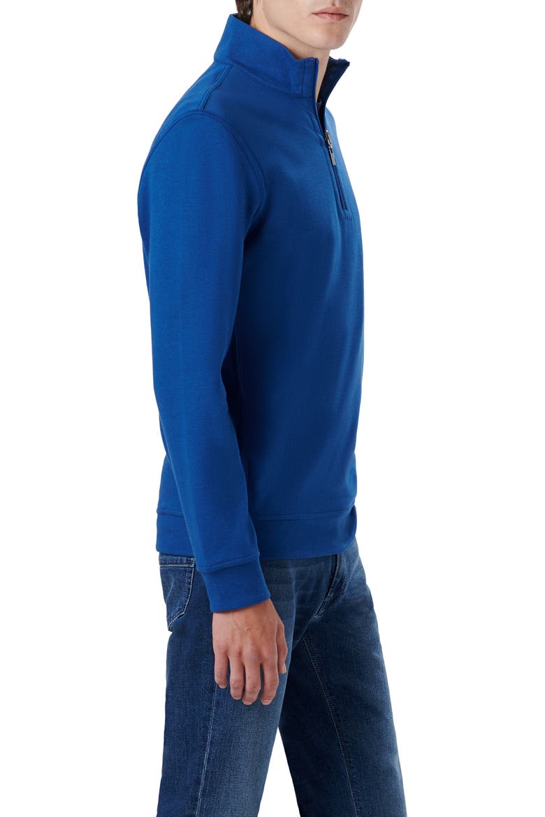 Reversible Knit Quarter Zip Pullover, Alternate, color, FRENCH BLUE