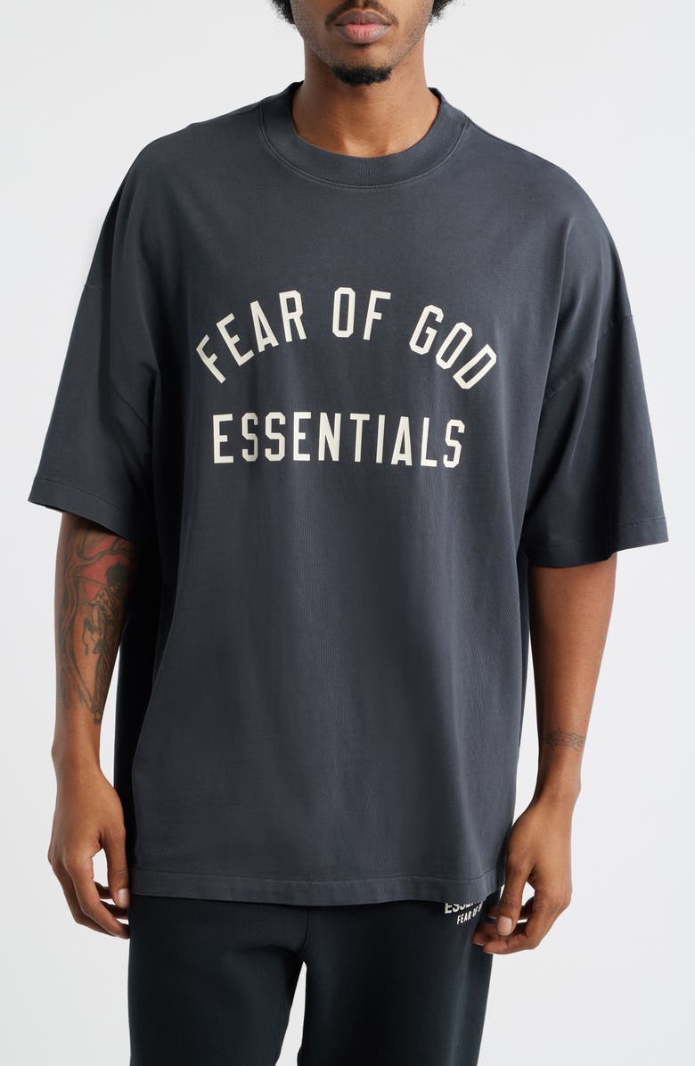 Fear of God Essentials '90s Fit Logo Graphic T-Shirt, Main, color, Vintage Black