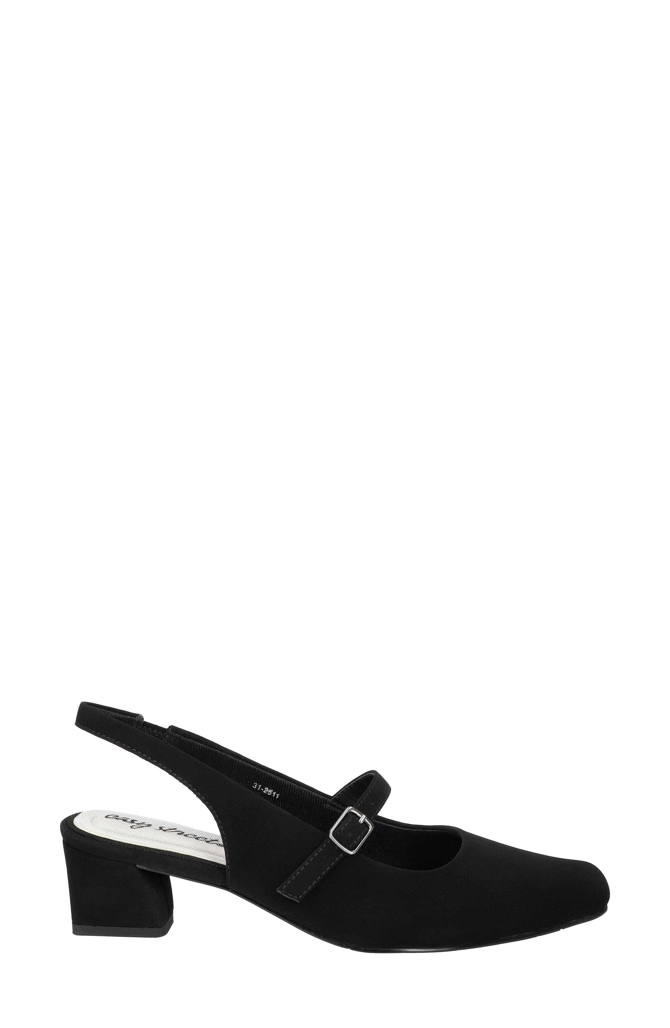 EASY STREET Cameo Slingback Mary Jane Pump, Alternate, color, Black Lamy