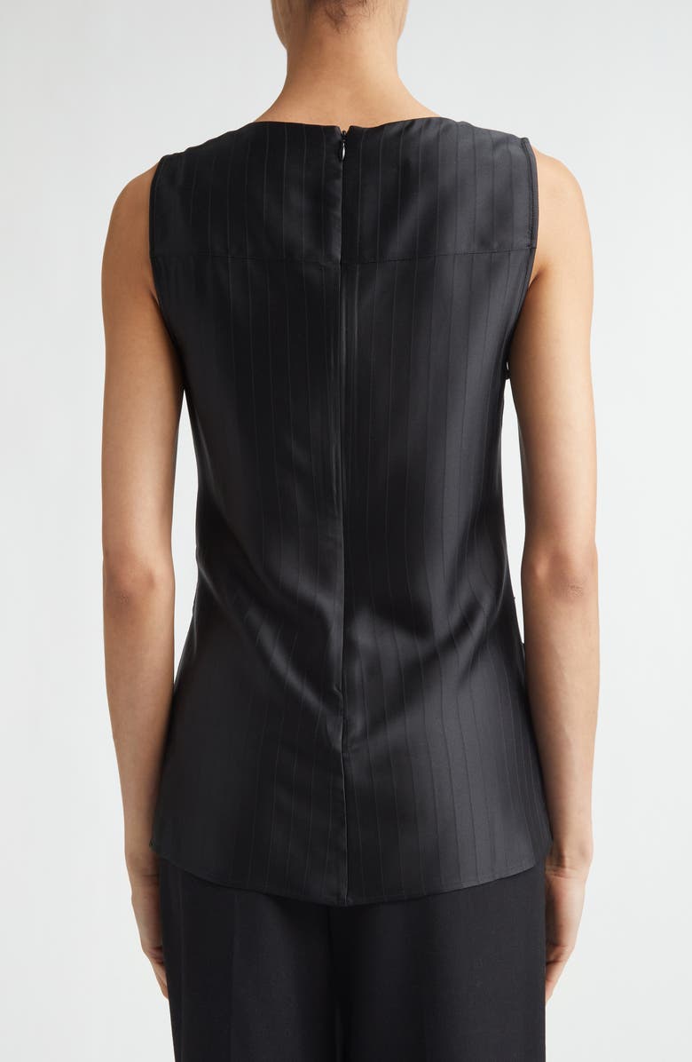 LOULOU DE SAISON Fonda Draped Asymmetric Top, Alternate, color, Black