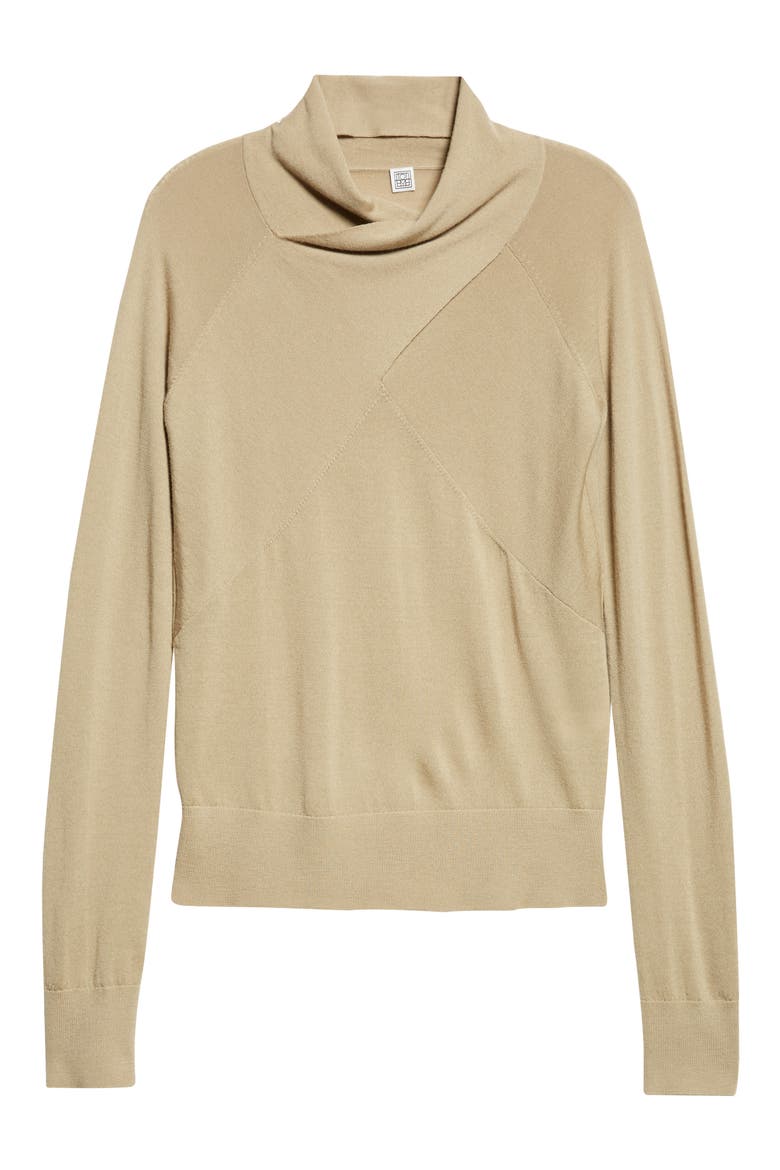 Merino Wool Crossover Sweater, Alternate, color, DESERT