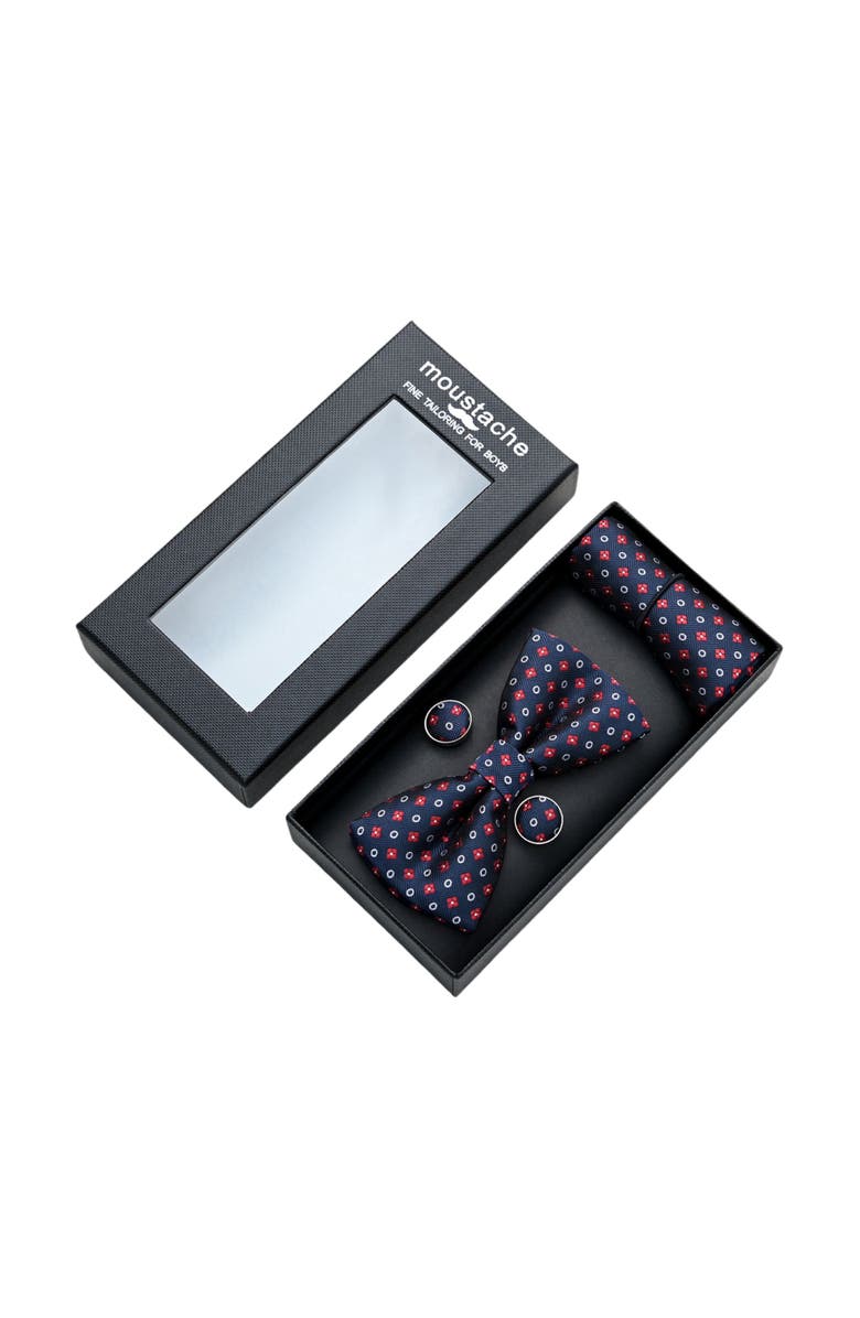 MOUSTACHE Multi-Patterned Bow Tie Set, Alternate, color, Navy