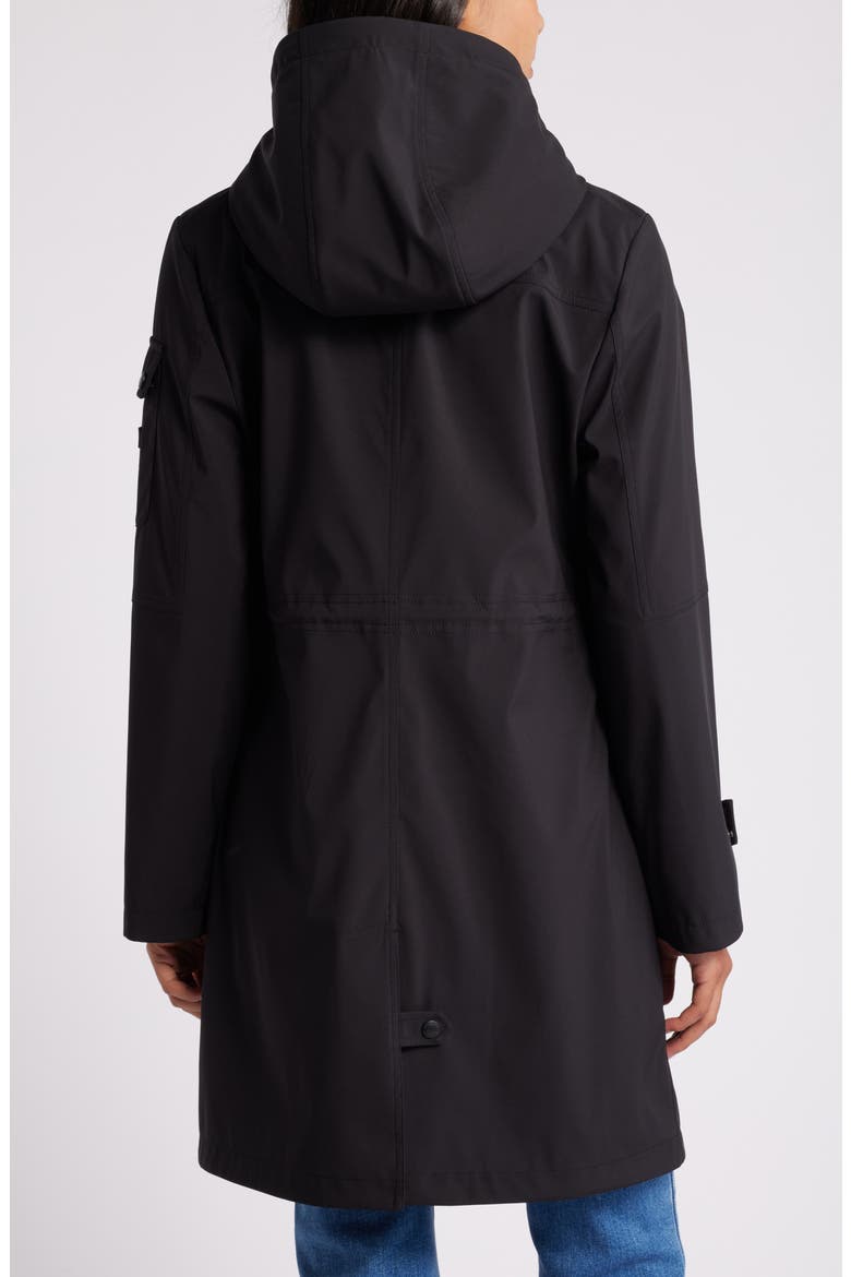 Hooded Longline Parka, Alternate, color, BLACK