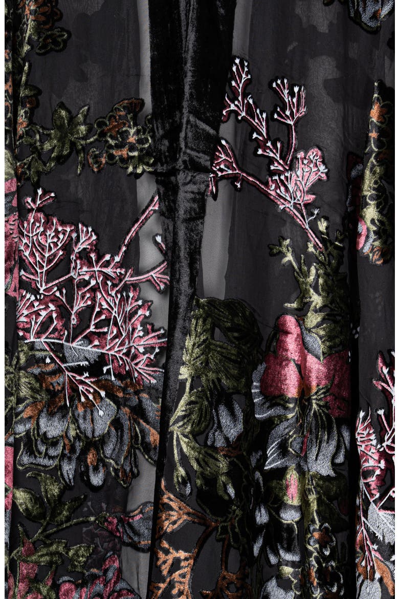 Ione Velvet Burnout Ruana, Alternate, color, BLACK