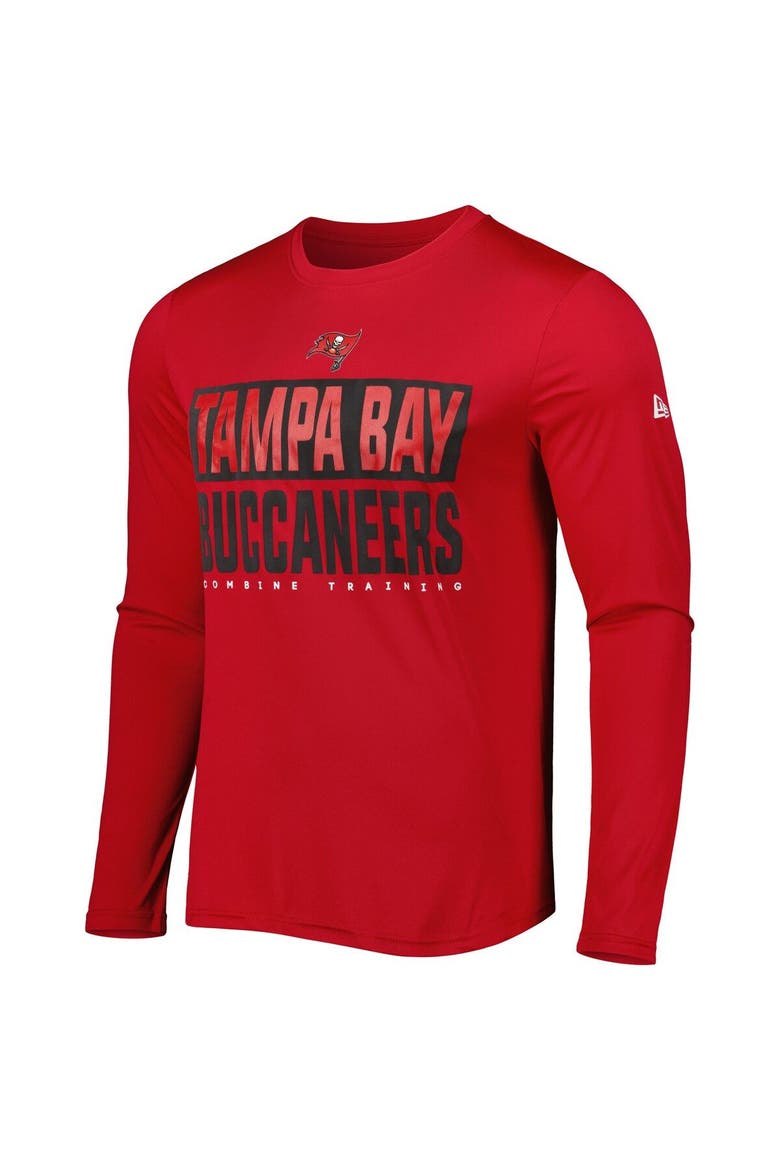 Men's New Era Red Tampa Bay Buccaneers Combine Authentic Offsides Long Sleeve T-Shirt, Alternate, color, Red