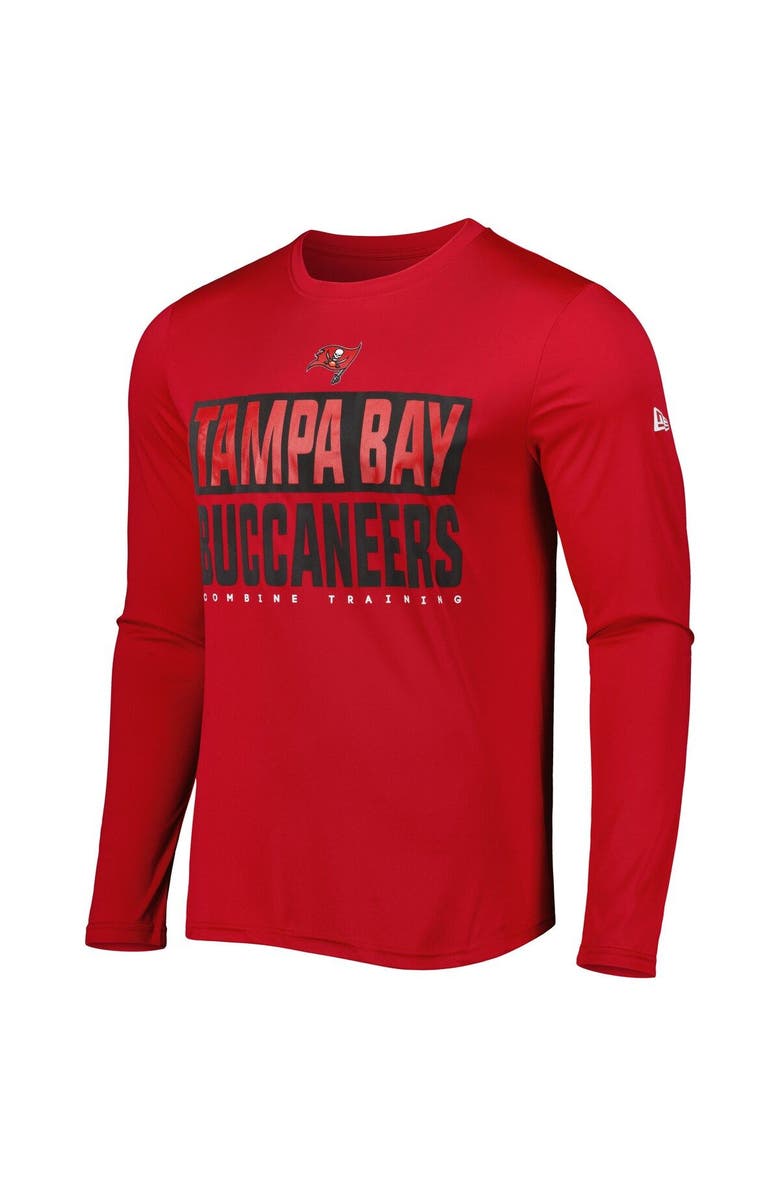 New Era Men's New Era Red Tampa Bay Buccaneers Combine Authentic Offsides Long Sleeve T-Shirt, Alternate, color,