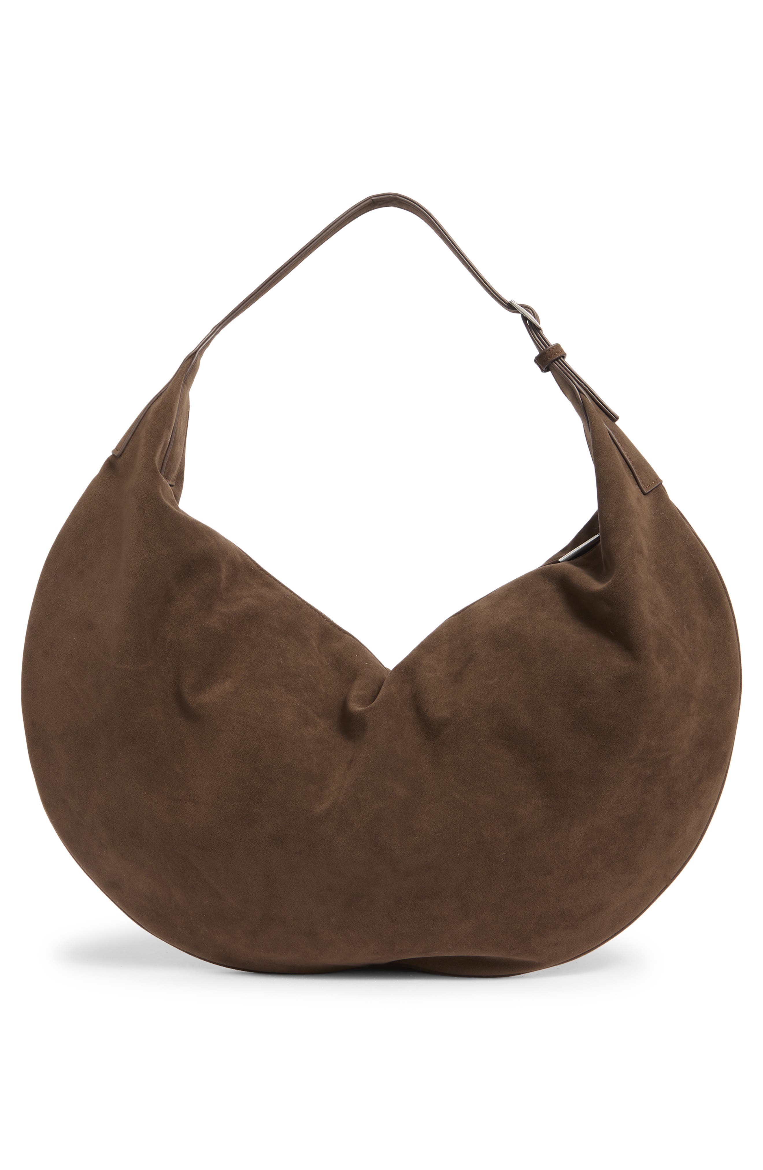 BCBG Crescent Hobo Bag, Alternate, color, Chocolate