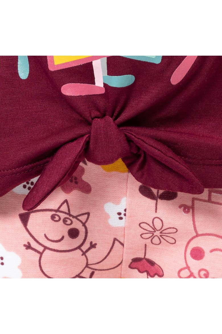 Glitter 2-Piece Tee and Leggings Set, Alternate, color, Burgundy Peppa Suzy