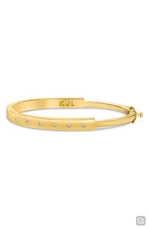 CZ by Kenneth Jay Lane Cubic Zirconia Bangle Bracelet in Gold Plated at Nordstrom