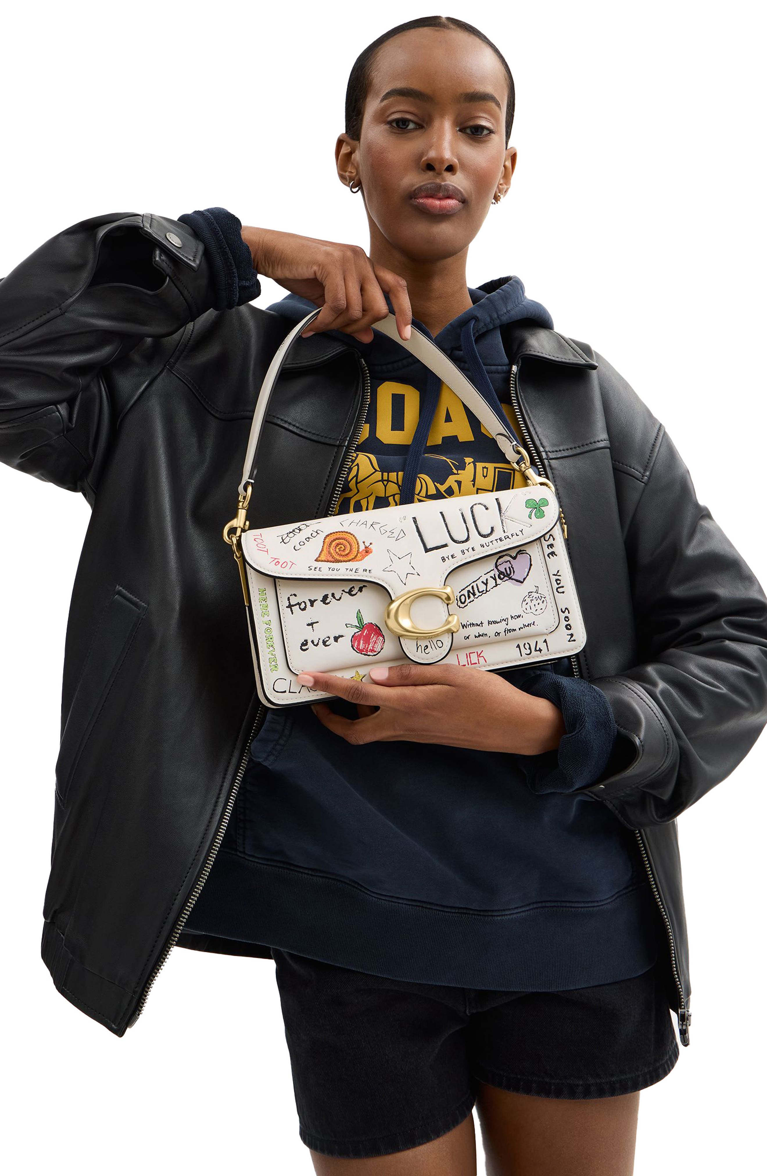 COACH Tabby Sketch Print Shoulder Bag, Alternate, color, 