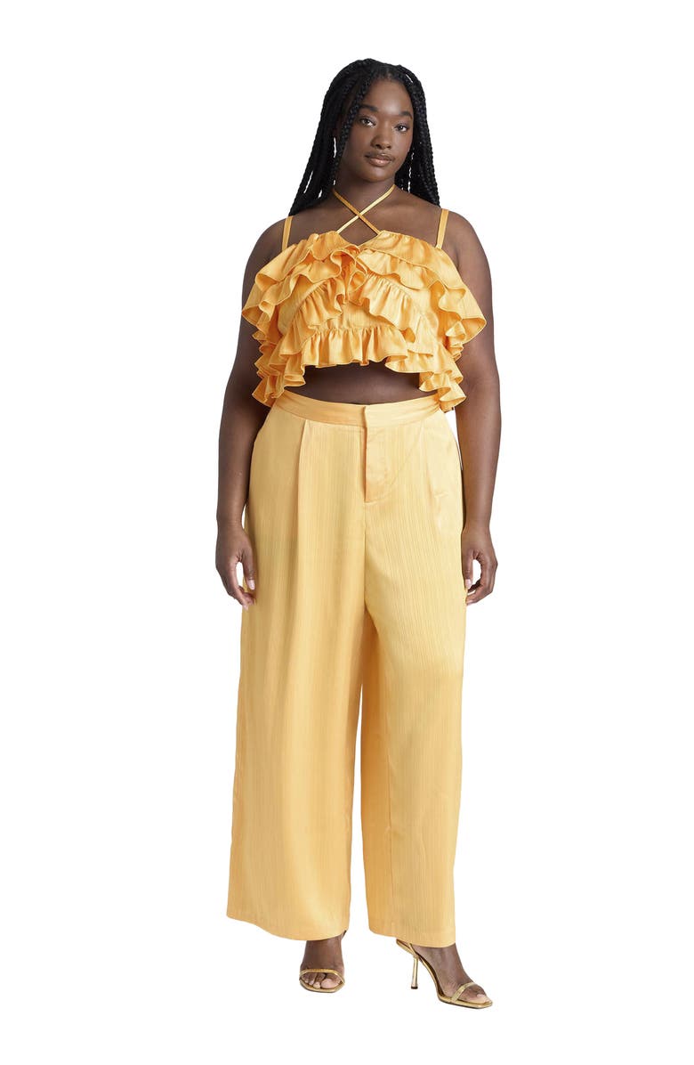 ELOQUII Wide Leg Pant With Pleat, Main, color, 