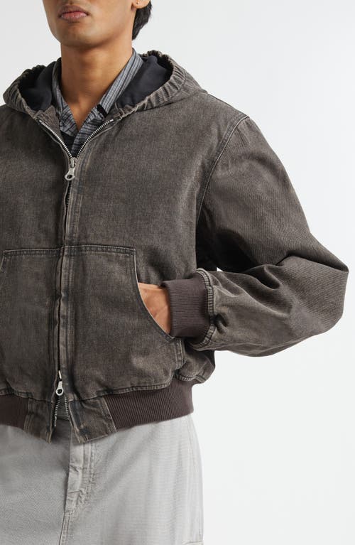 Our Legacy Charcoal Denim Bomber Jacket