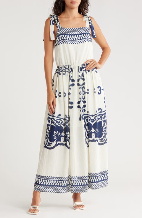 Liliah Tie Strap Midi Sundress