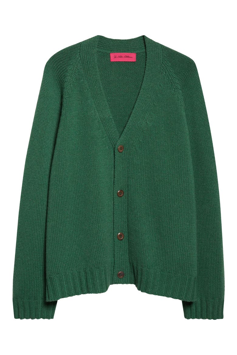 Oak Cashmere V-Neck Cardigan, Alternate, color, FERN