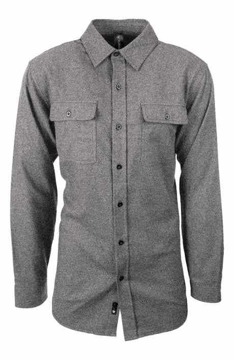 BURNSIDE Yarn Dye Flannel Button-Up Shirt