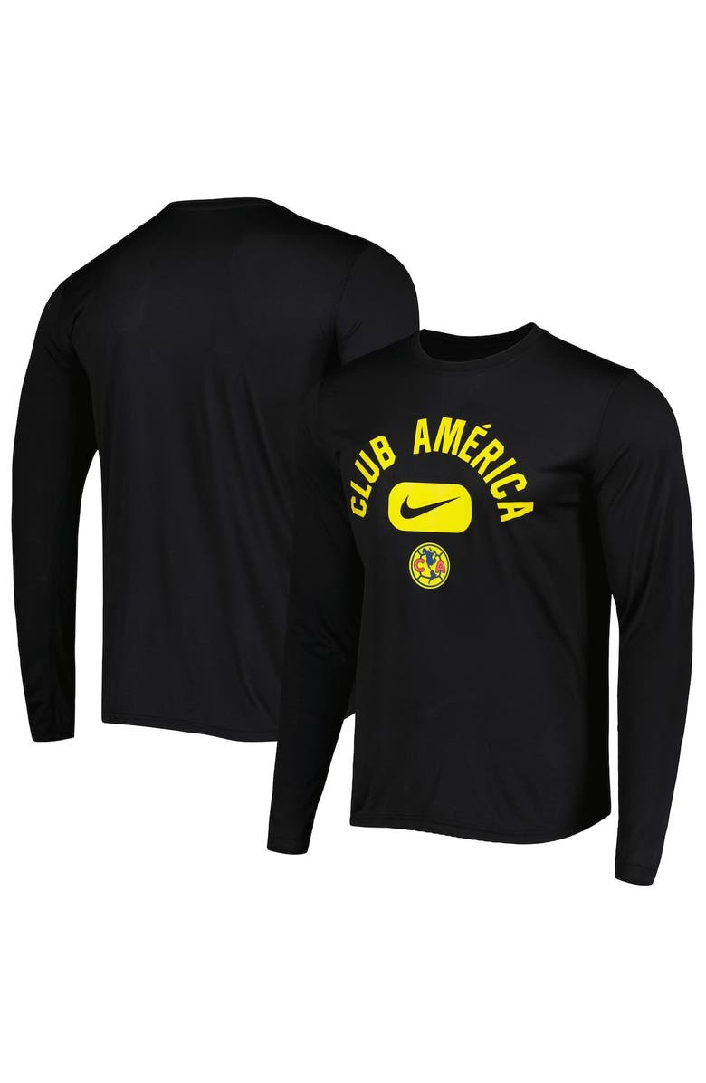 Nike Men's Nike Black Club America Lockup Legend Performance Long Sleeve T-Shirt, Alternate, color,