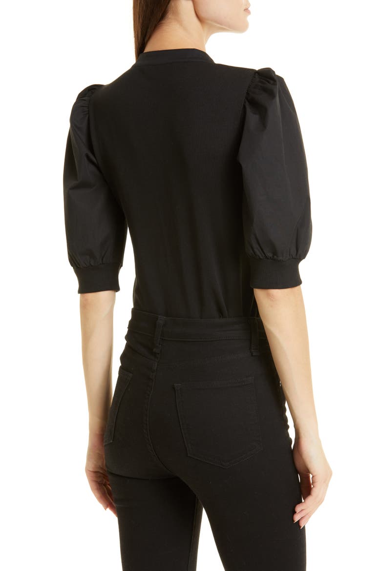 Coralee Front Button Blouse, Alternate, color, BLACK