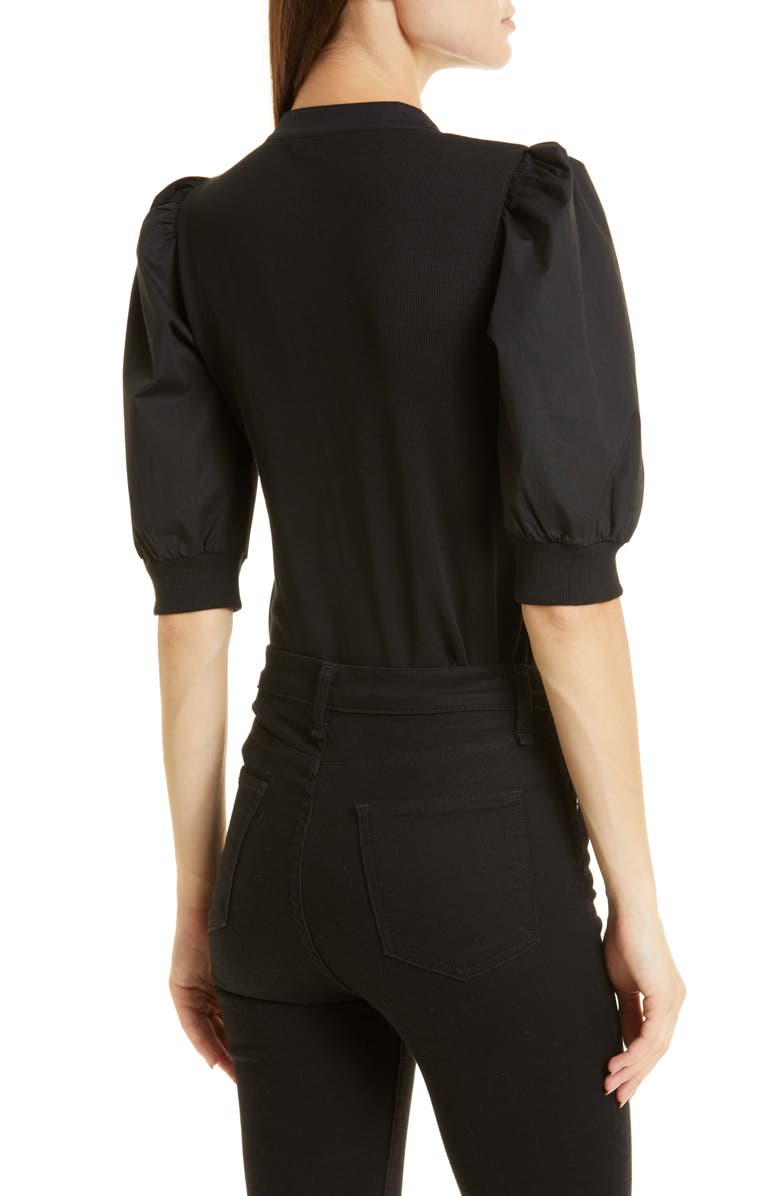 Veronica Beard Coralee Front Button Blouse, Alternate, color, Black