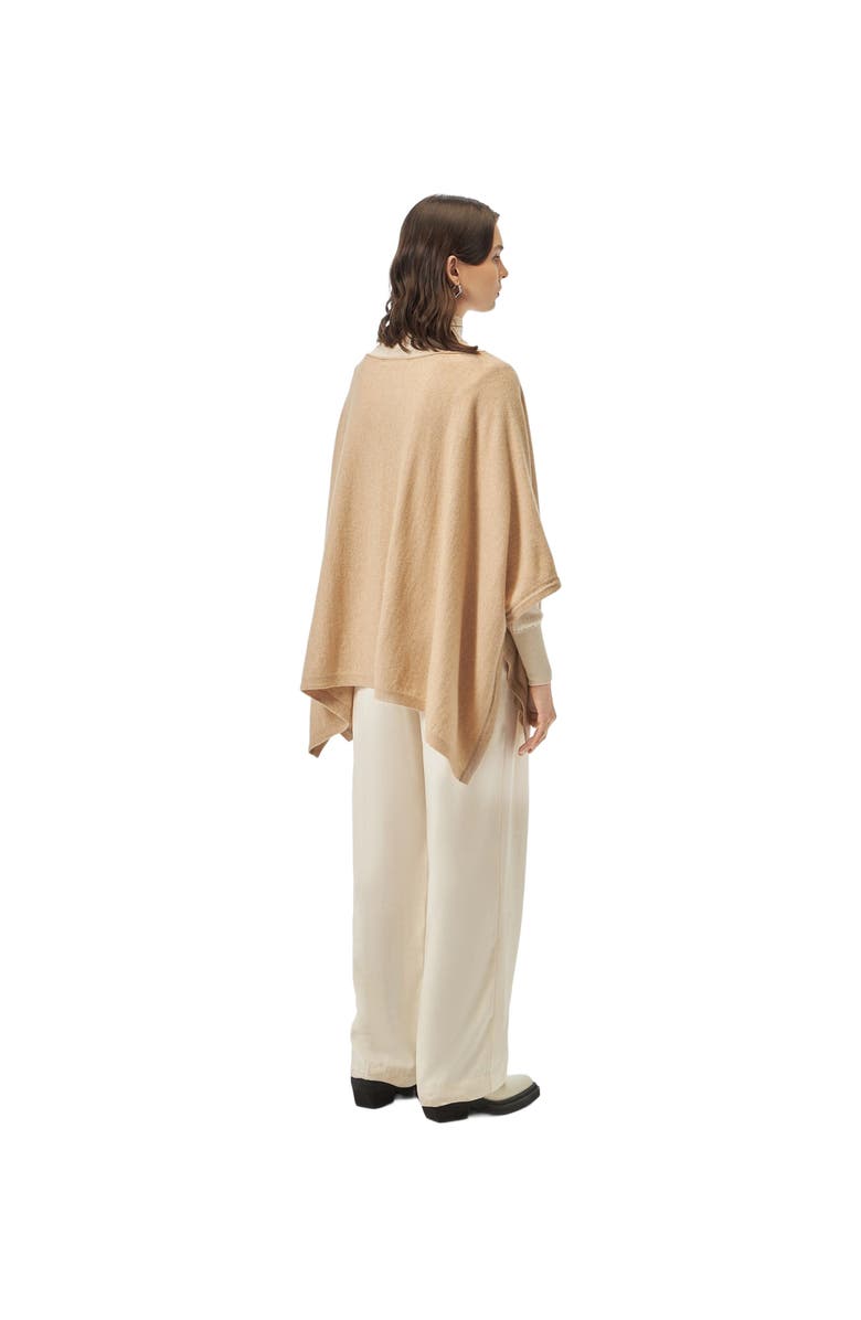 GOBI Mongolian Cashmere Organic Color Cashmere Boat-Neck Poncho, Alternate, color, 