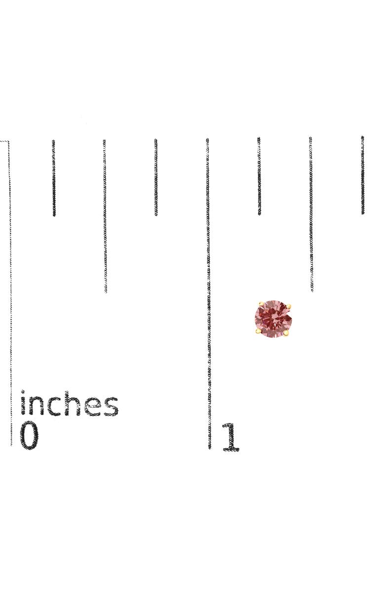 Haus of Brilliance 14K Yellow Gold 1.0 Cttw Pink Lab Grown Diamond Solitaire Stud Earrings, Alternate, color, Pink Diamond | Yellow