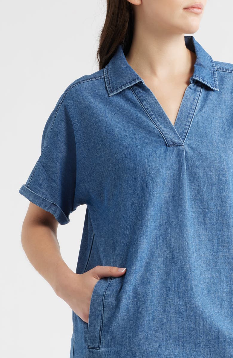 CITY BLUES Denim Shift Dress, Alternate, color, 