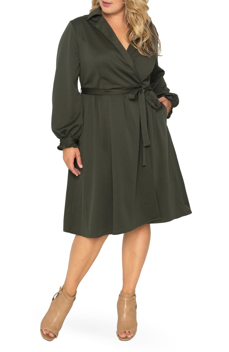 Standards & Practices Utility Shirtdress, Main, color, Dark Olive