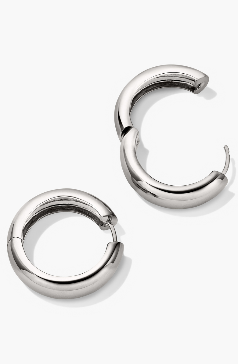 MEJURI Chunky Hoops, Alternate, color, Sterling Silver