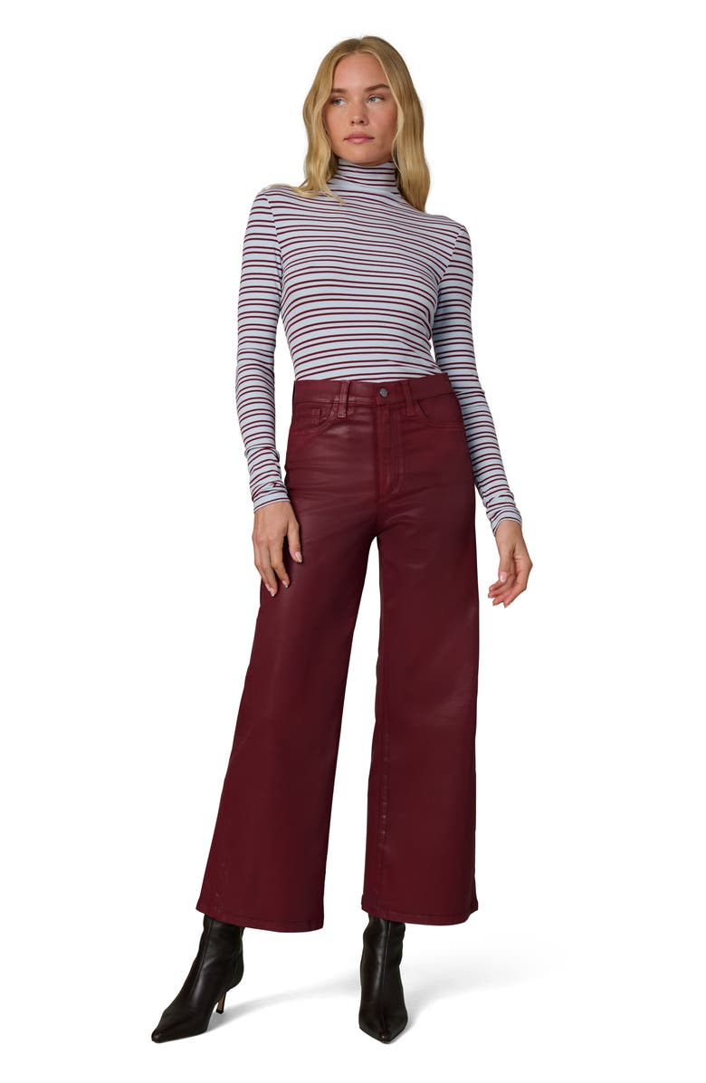 Joe's The Tony Stripe Turtleneck Top, Alternate, color, Sky/ Syrah Stripe