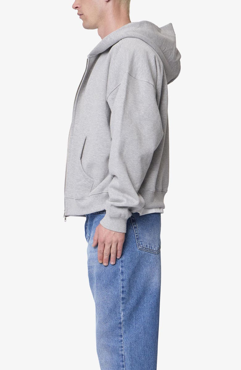 mnml Heavyweight Basic Zip-Up Cotton Hoodie, Alternate, color, Heather Grey