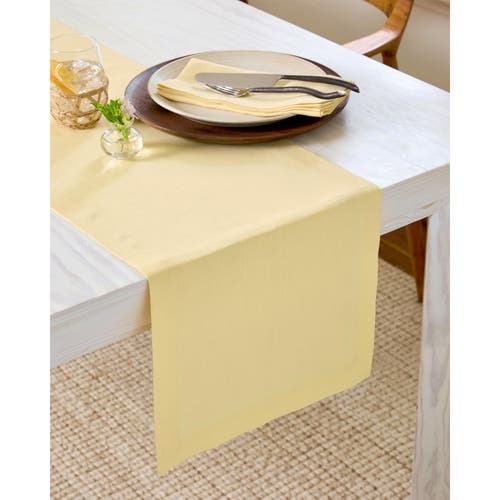 Solino Home Linen Table Runner In Yellow