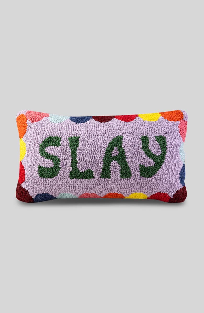 Furbish Slay Hook Pillow, Main, color, Purple