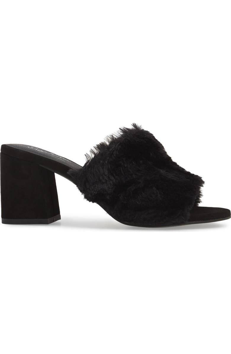 Seychelles Nobody Else Faux Fur Slide Sandal, Alternate, color,