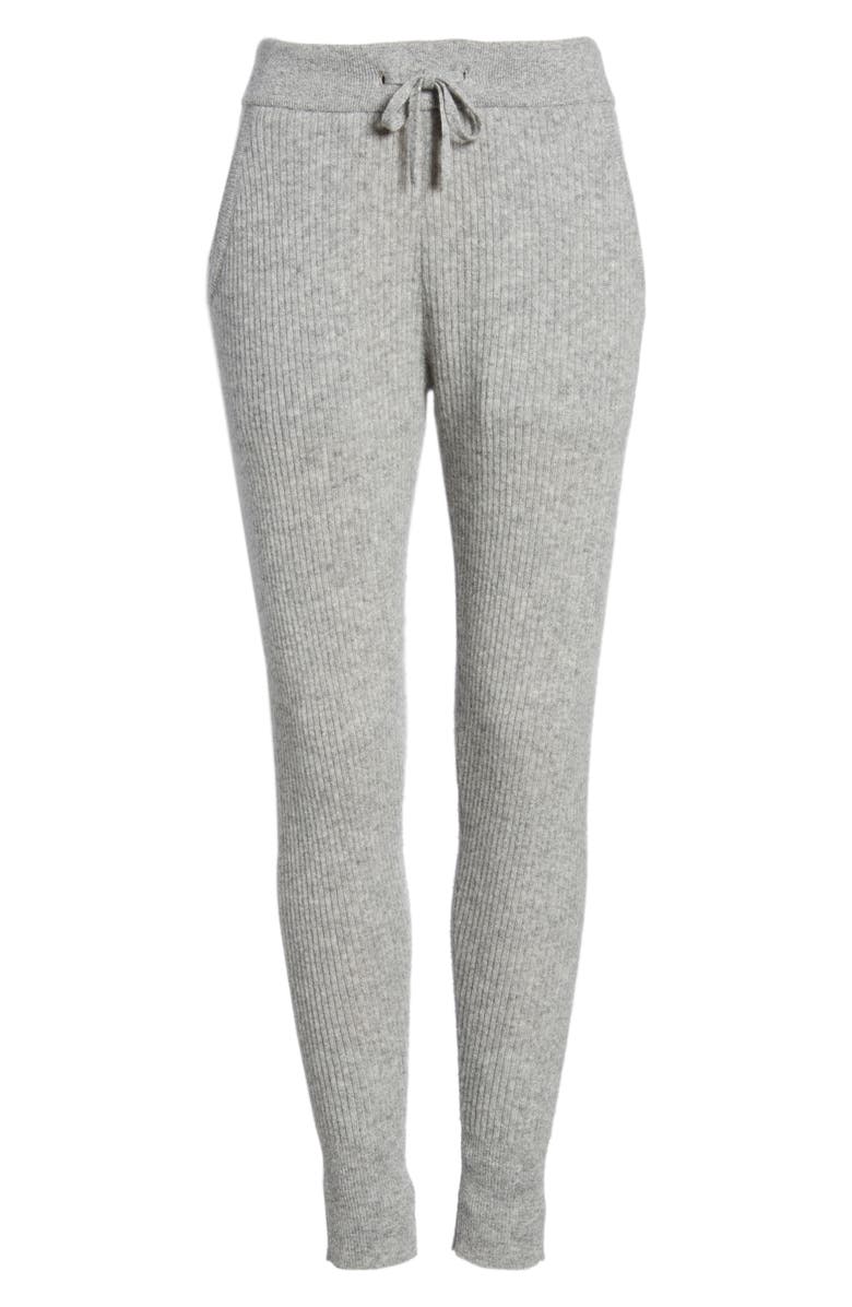 James Perse Ribbed Cashmere Leggings, Alternate, color, 