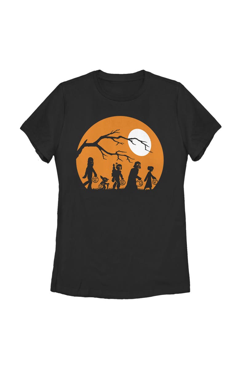 Star Wars Women's Star Wars Characters Trick or Treat Graphic T-Shirt, Main, color, Black