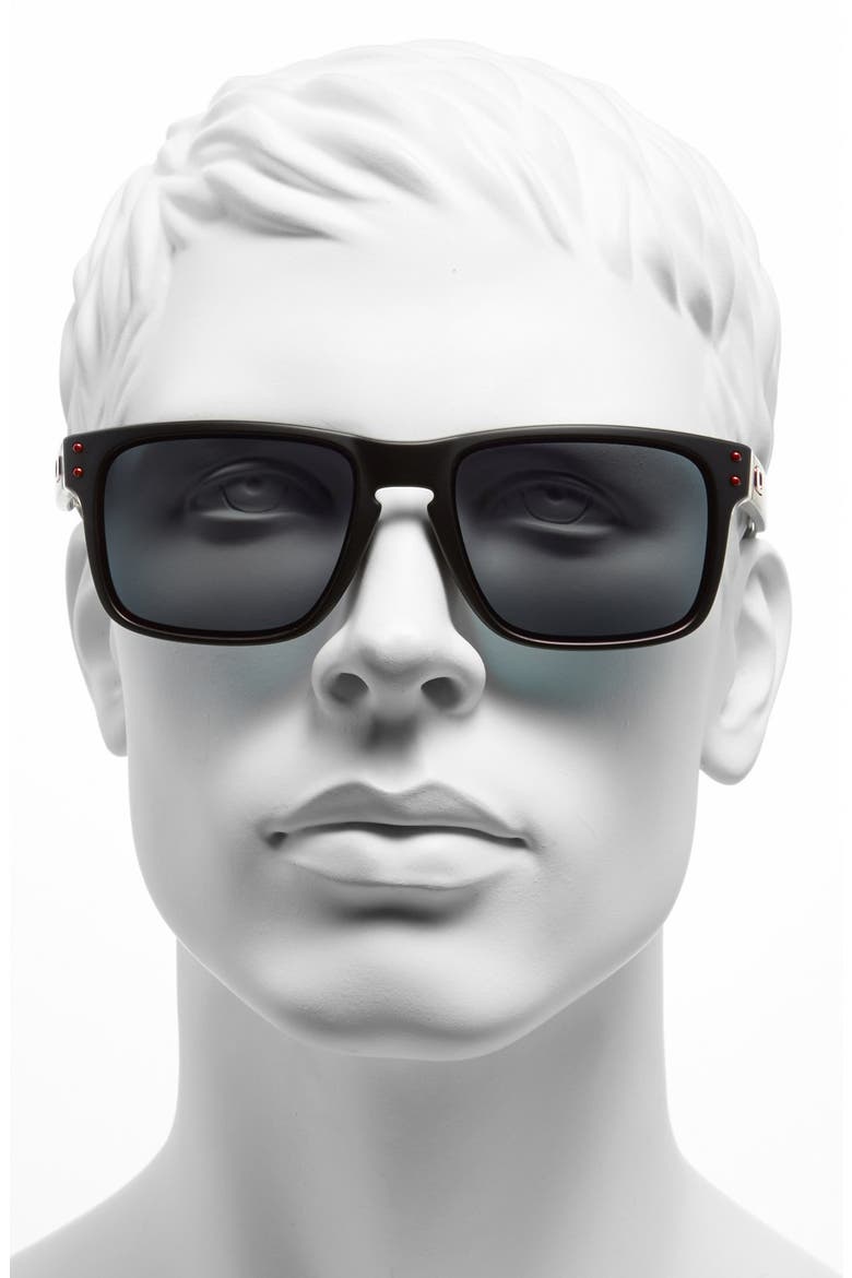 'Holbrook' 55mm Sunglasses, Alternate, color, MATTE BLACK