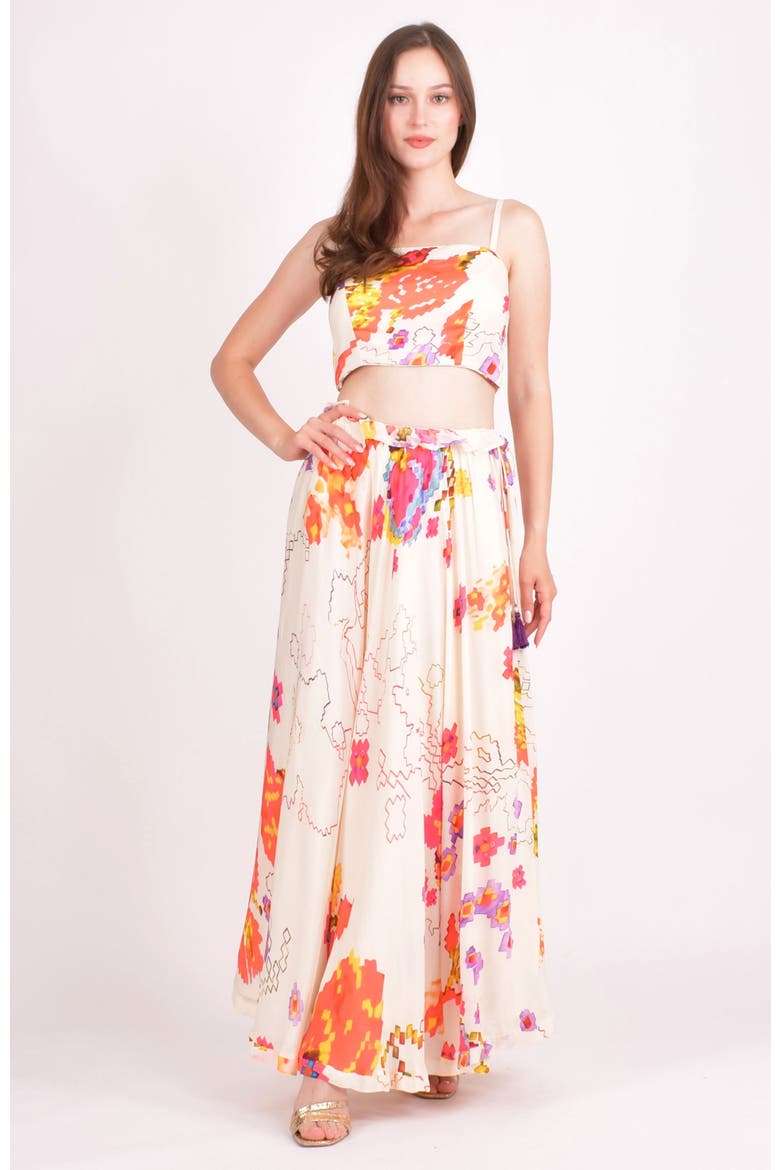 Zaria Floral Two-Piece Set, Main, color, White