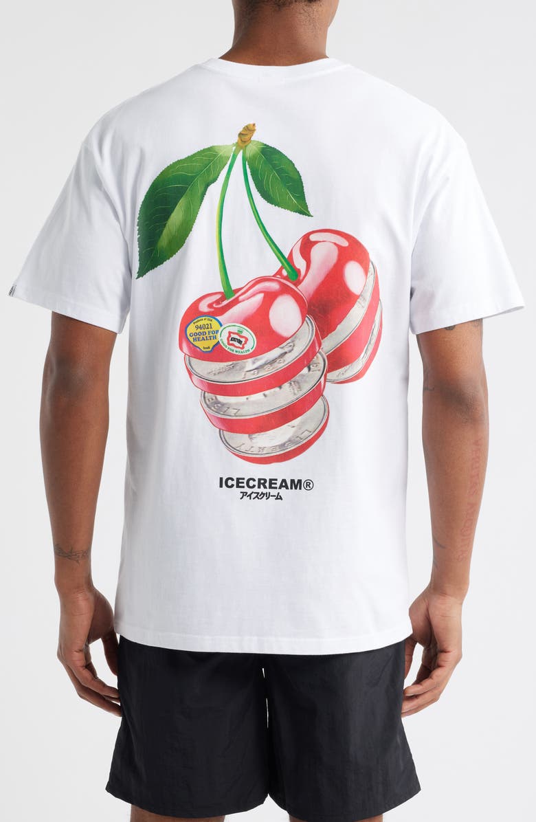 ICECREAM Quarters Graphic T-Shirt, Alternate, color, White