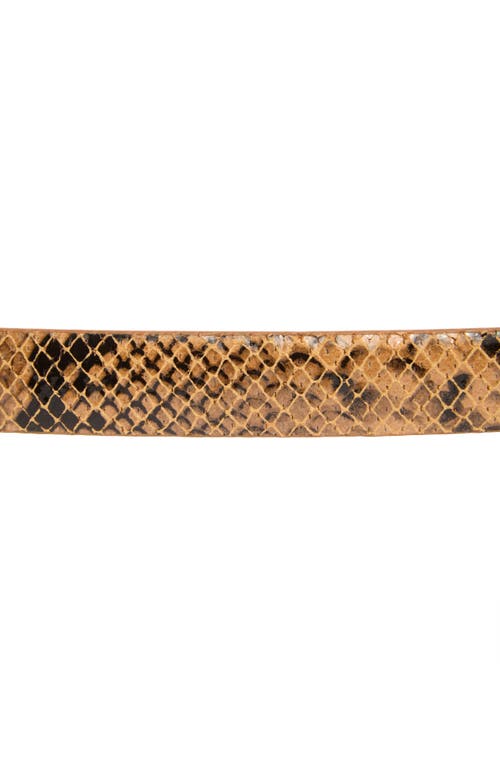Shop Linea Pelle Faux Python Print Keeper Belt