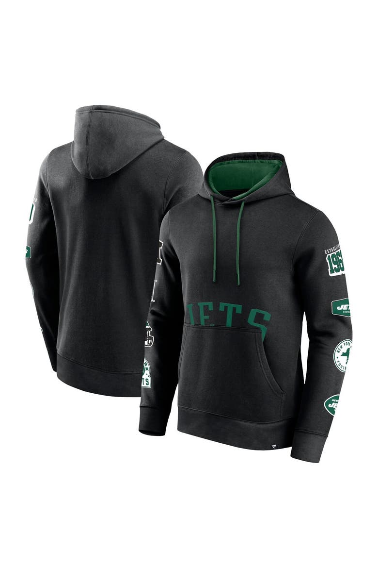 Men's Fanatics Branded Black New York Jets Wild Winner Pullover Hoodie, Alternate, color, Black