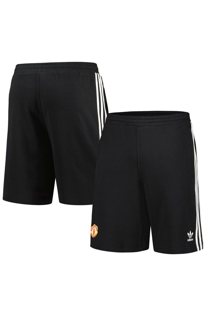 adidas Originals Men's adidas Originals Black Manchester United Shorts, Main, color, 