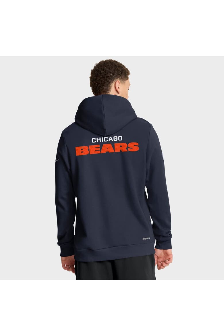 Men's Nike Navy Chicago Bears Sideline Standard Issue Initial Home Dri-FIT Hoodie, Alternate, color, Navy