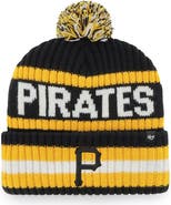'47 Men's '47 Black Pittsburgh Pirates Bering Cuffed Knit Hat with Pom