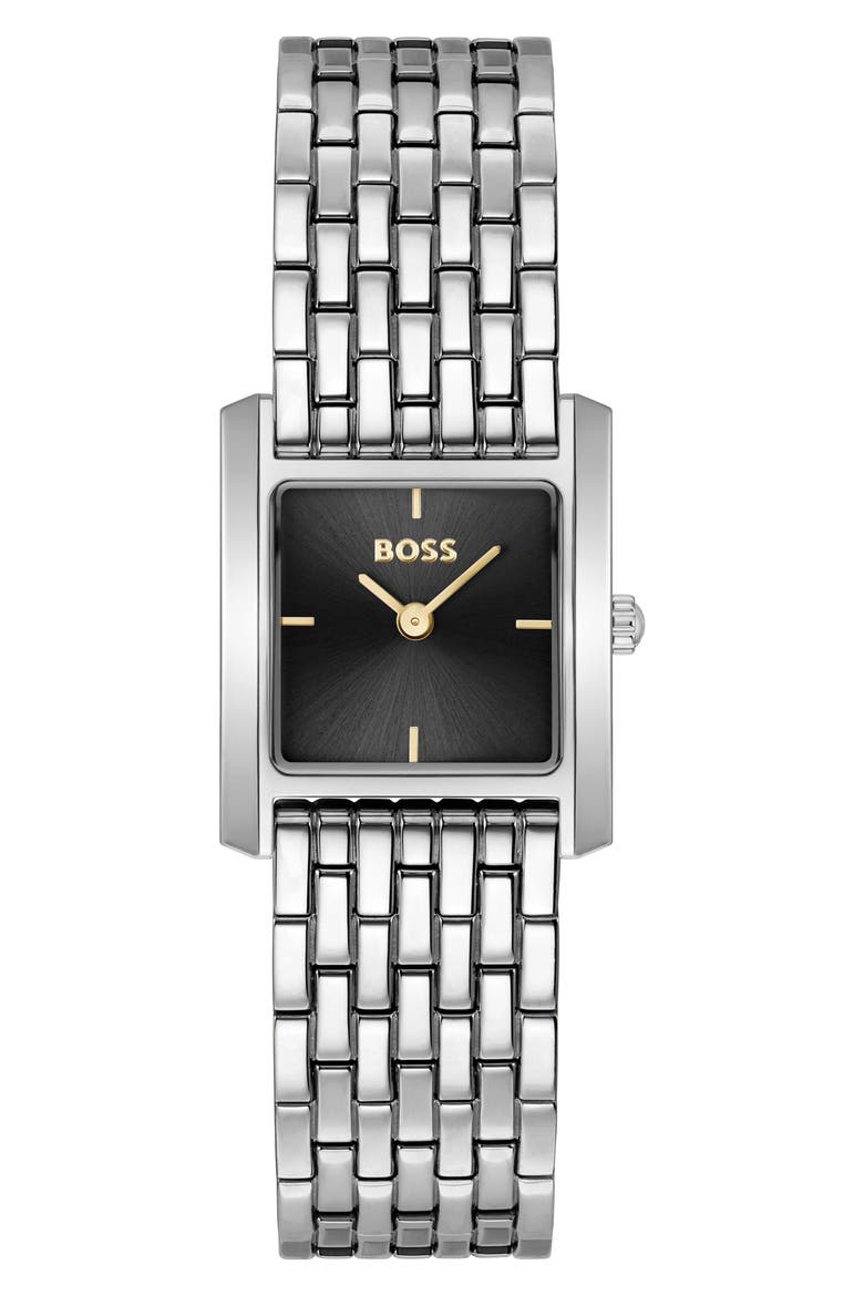 Lucy Scala Bracelet Watch, 22mm, Main, color, BLACK
